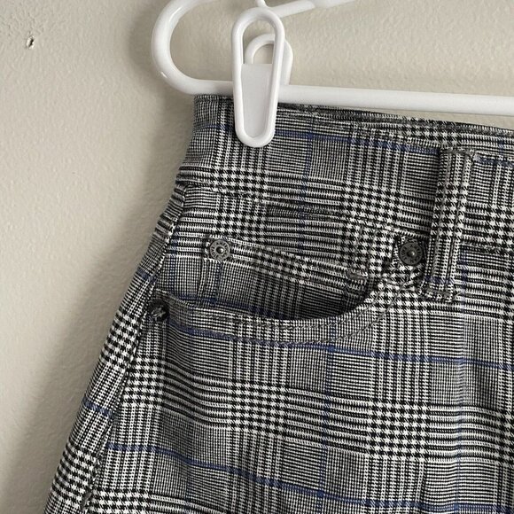 American Eagle Women 4 Gray/Blue Plaid School Girl 5-Pocket Hi-Rise Mini Skirt - Picture 3 of 8